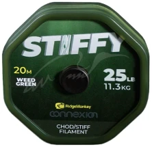 Поводковый материал моно Ridge Monkey Connexion Stiffy Chod / Stiff Filament Weed Green 25Lb/11,3kg
