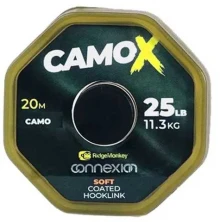 Поводковый материал в оболочке Ridge Monkey Connexion CamoX Soft Coated Hooklink Camo 25Lb/11,3kg