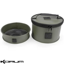Ведро с крышкой + сито Korum EVA Riddle Set 3mm