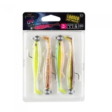 Силиконовая приманка Rage Ultra UV Slick Shad Mixed Color Pack Loaded 9cm 7g 2/0