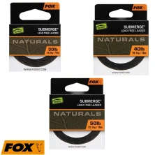 Лидкор без сердечника Fox Edges Naturals Submerge Leadfree Leader 30lb/13.6kg