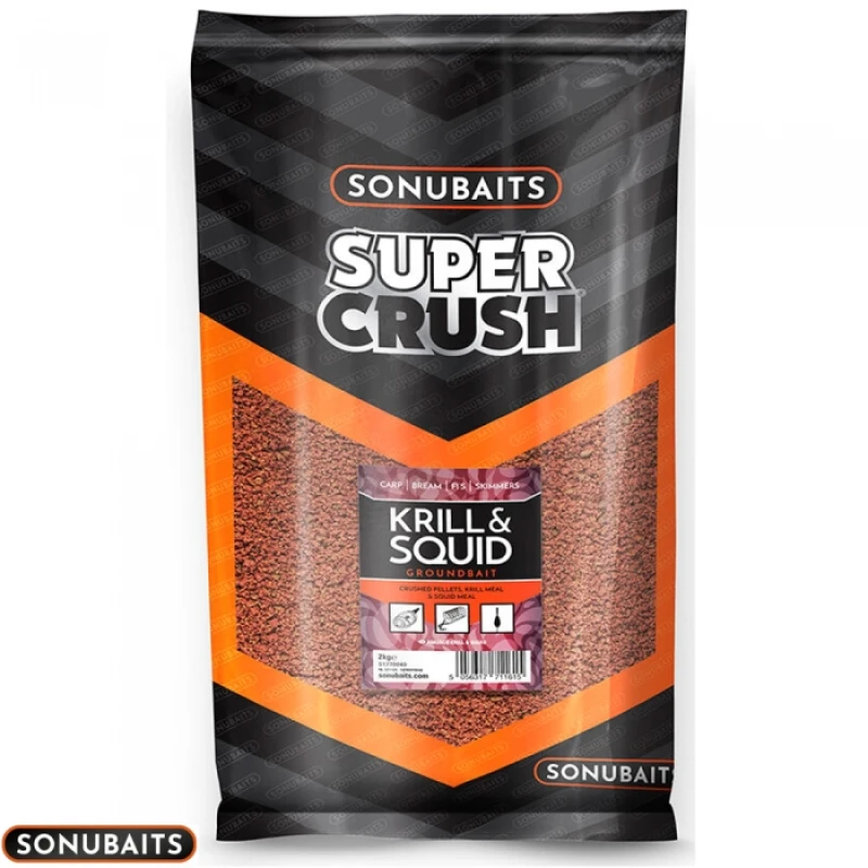 Прикормка Sonubaits Super Crush Krill & Squid 2 kg